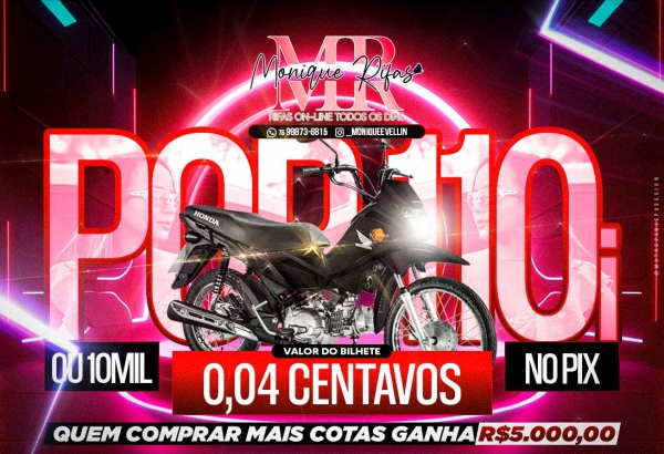 0,04 centavos para uma POP 110 2024 ou 12.000,00 MIL 